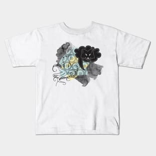 Fox and squid abstract collage Kids T-Shirt